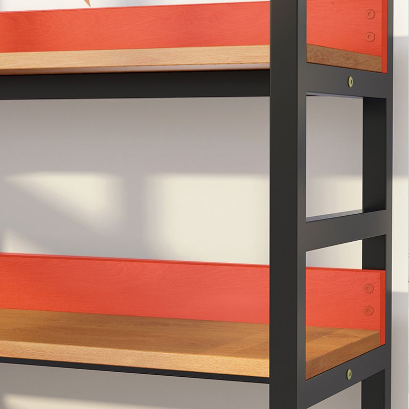 Modern Style Open Back Bookshelf Engineered Wood Bookcase for Office