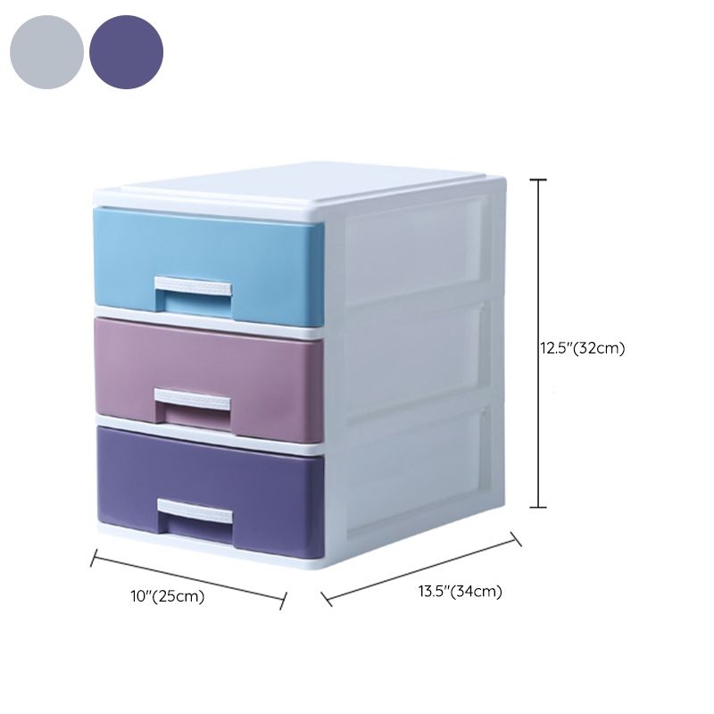 Modern Filing Cabinet Plastic Vertical File Cabinet with Drawers for Home Office