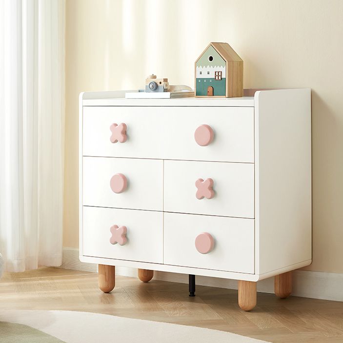 Scandinavian White Dresser Manufactured Wood Kids Furniture for Kids