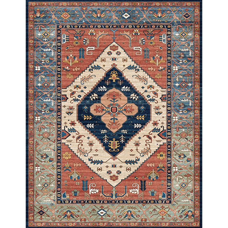 Olden Parlor Rug Multicolored Geometric Printed Area Carpet Polypropylene Easy Care Pet Friendly Indoor Rug