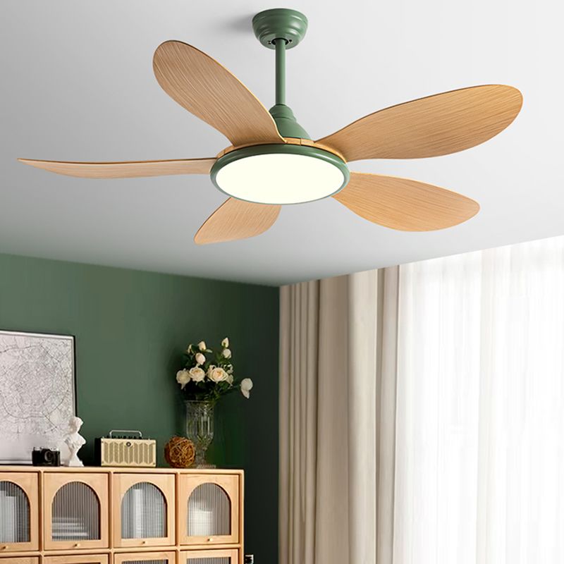 Simple LED Ceiling Fan Lamp Metal Fan Lighting for Living Room