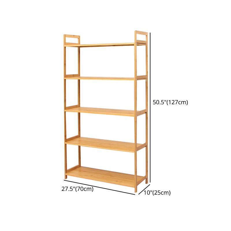 Contemporary Engineered Wood Bookcase Open Back Bookshelf for Home Office