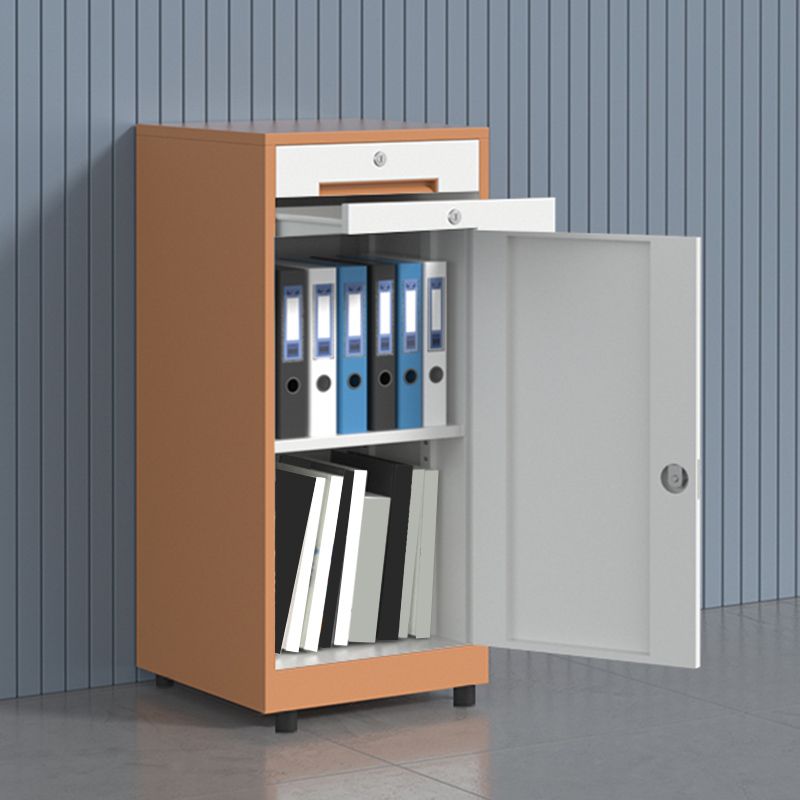 Traditional Cabinet Metal Locking Drawers and Castors Vertical Filing Cabinet