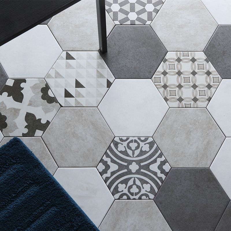 Modern Style Waterproof Floor Tile Straight Edge Hexagon Floor Tile