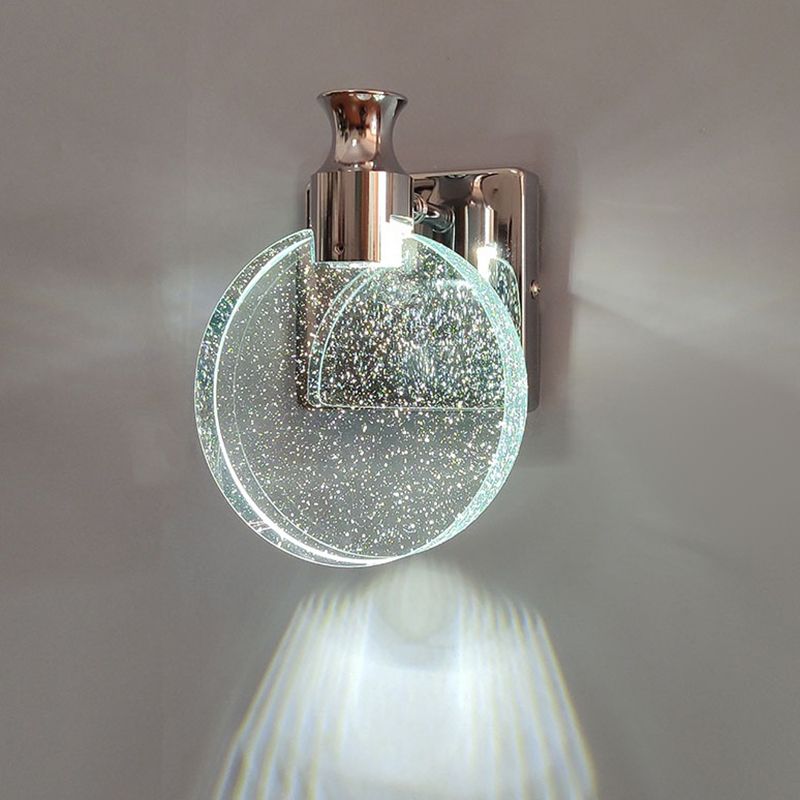 Crystal Round Tanity Wall Donce Modern Style 1 Light Toce Lighting Accesors