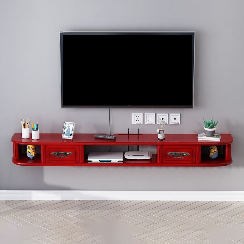 Modern Wall-mounted TV Stand Engineered Wood TV Cabinet with 2 Drawers