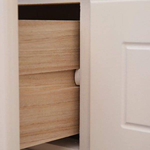 Modern Style White Wooden Chest Bedside Storage Chest with Multi Drawers