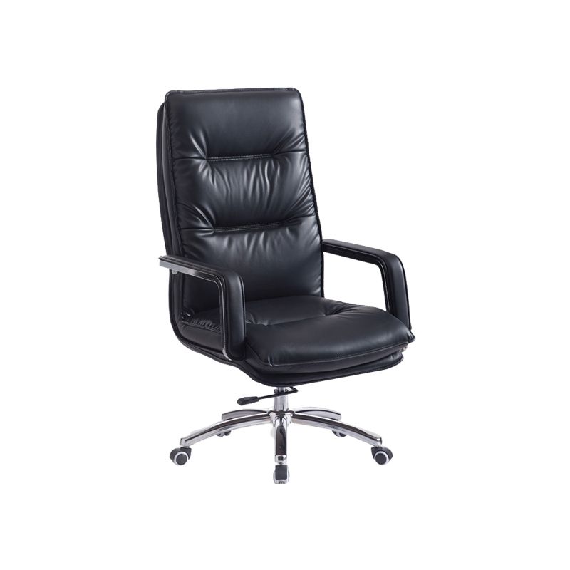 Modern Office Chair Padded Arms Desk Chair Adjustable Seat Height with Wheels