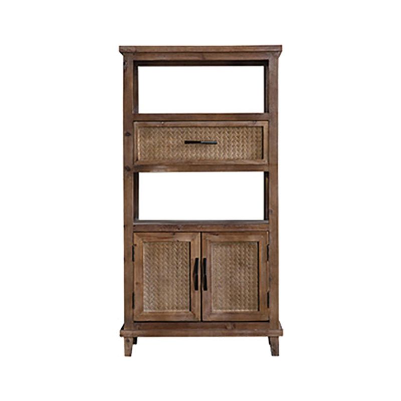 Industrial Wood Drawers Included Cabinet Distressed Brown Accent Cabinet