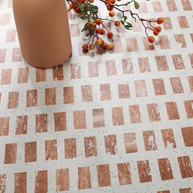 Vintage Pattern Wall Tiles Natural Stone Ceramic Rectangular Lattice Tiles