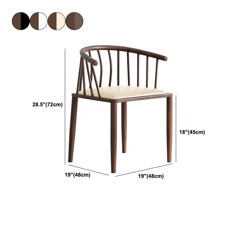 Windsor Back Metal Arm Chair Contemporary Kitchen Dining Chair