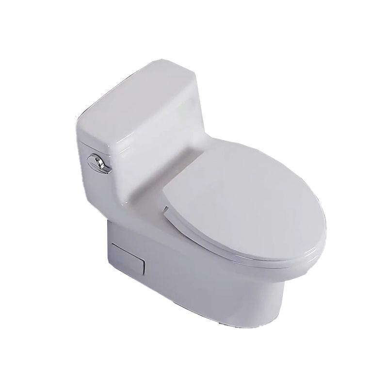 Traditional One Piece Flush Toilet Floor Mounted White Toilet Bowl for Bathroom