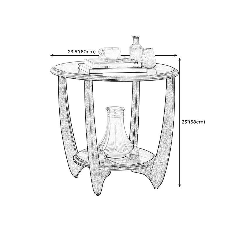 20.8"/22.8" Tall 3 Legs /4 Legs End Table Wood Round Side End Table for Living Room