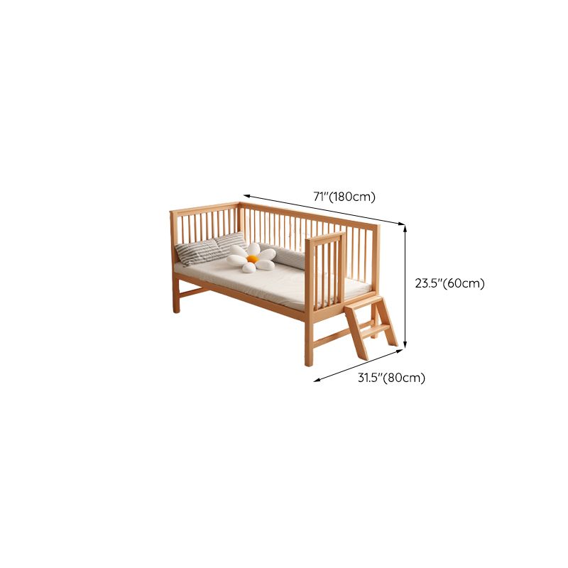 Farmhouse / Country Beech Washed Natural with Guardrail Nursery Bed