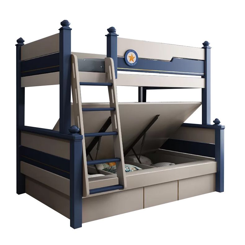 Storage Guardrail Bunk Bed Mattress Included Bed with Headboard