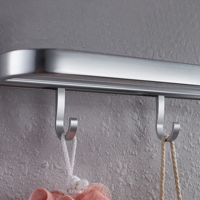 Contemporary Bathroom Accessory Set in Aluminum with Towel Bar/Bath Shelf