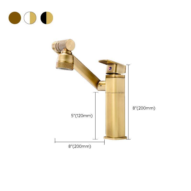 Luxury Vessel Faucet Swivel Spout High-Arc Single Handle Vessel Faucet