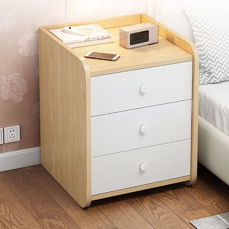 Engineered Wood Bed Nightstand Modern Accent Table Nightstand for Bedroom