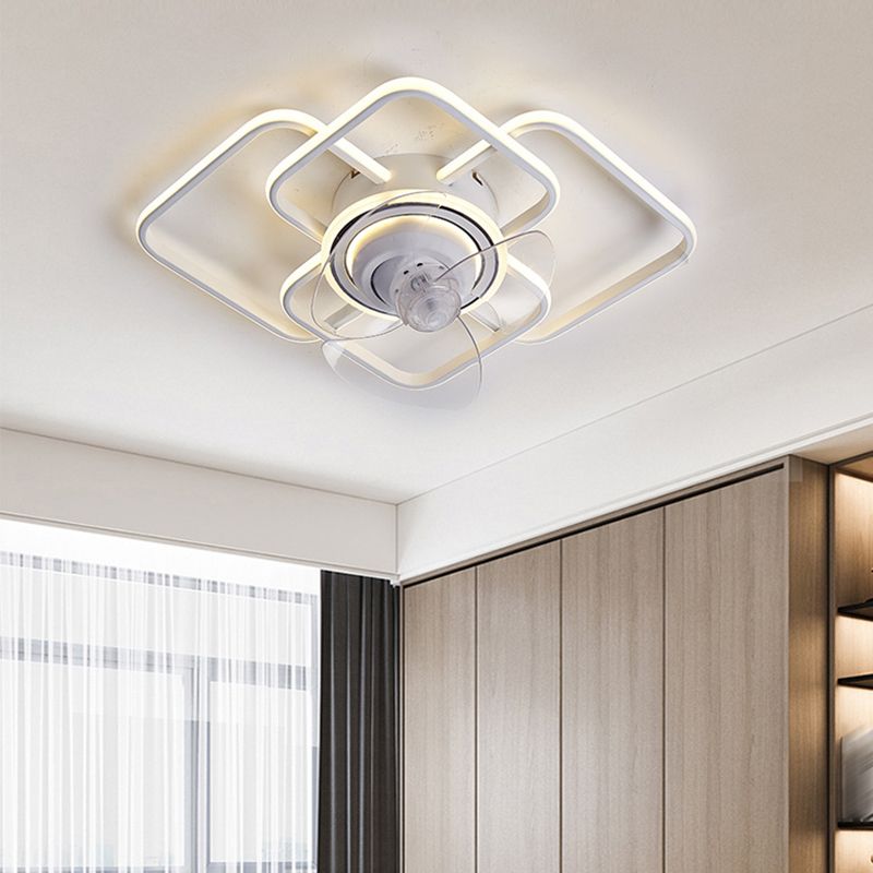 Modern LED Ceiling Fan Light Simplicity Flush Mount Light for Living Room