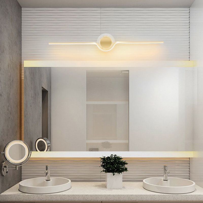 Light Luxury Metal Vanity Light Geometry Strip Shape LED Vanity Lamp for Shower Room