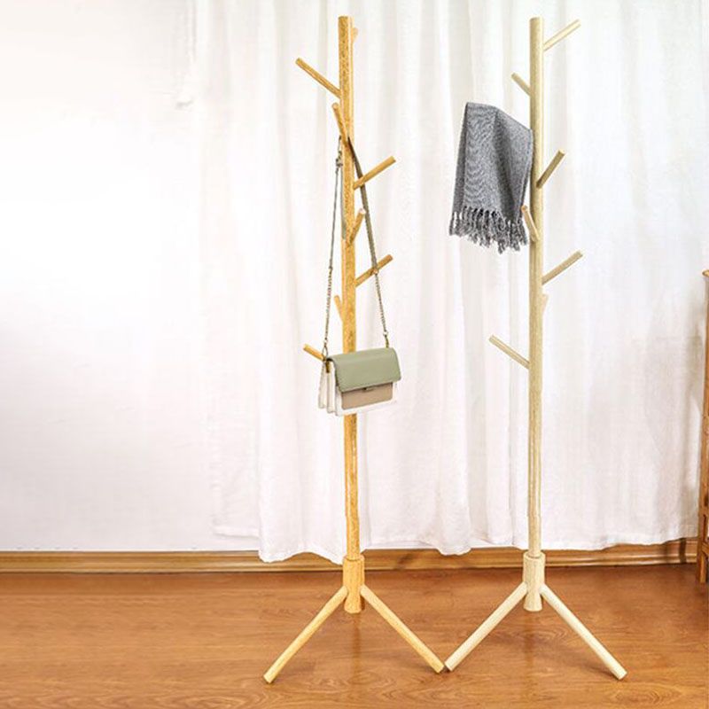 Scandinavian Coat Hanger Wooden Indoor Coat Hanger with Hooks