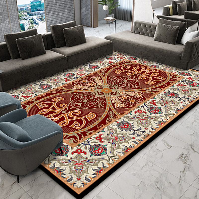 Tapis graphique polyester du tapis intérieur victorien Navy tapis de support non glissant pour la décoration intérieure