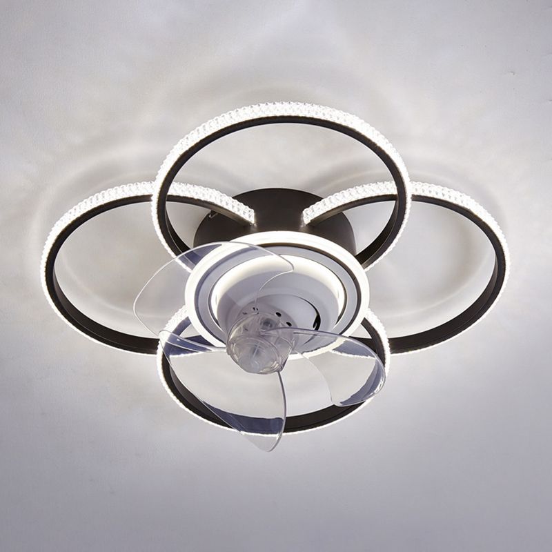 Metal Round Shape Ceiling Fans Light Modern Style 5-Lights Ceiling Fan Light