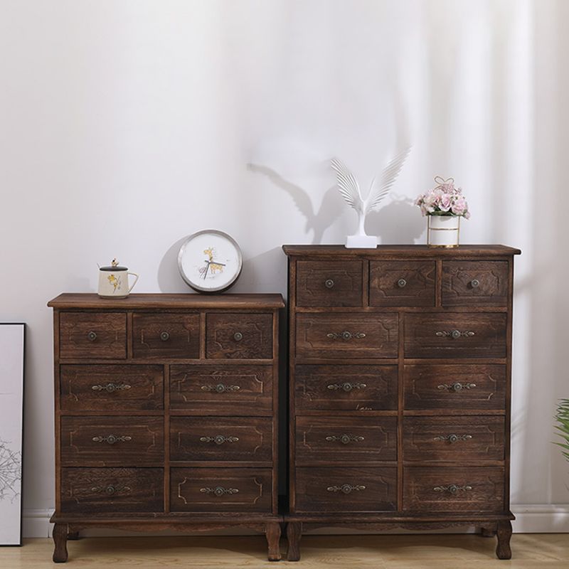 Nautical Storage Chest Bedroom Solid Wood Chest with Drawers