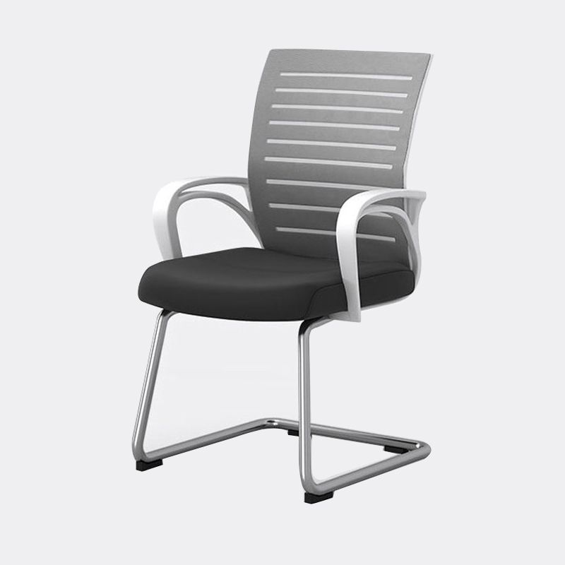 Contemporary Desk Chair Mid Back Home Office Chair with Lumbar Support