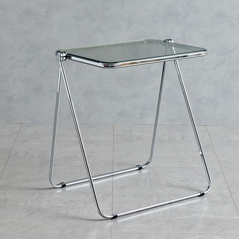 Modern Style Office Desk Home Bedroom Acrylic Adjustable Folding Table,25.1"L X 19.6"W