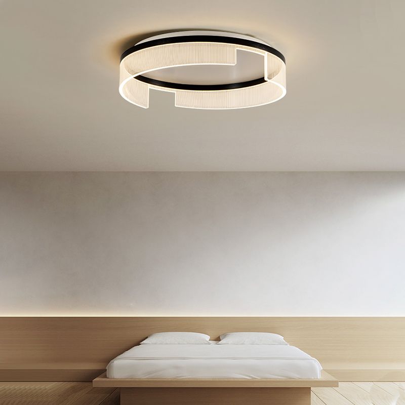 Modern Simple Ceiling Light 1-Light Ceiling Mount Light with Acrylic Shade for Bedroom