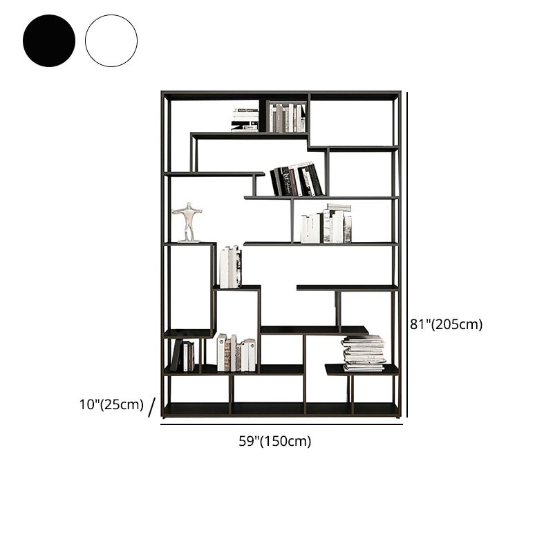 Metal Open Etagere Bookshelf Vertical Urban Bookcase for Living Room