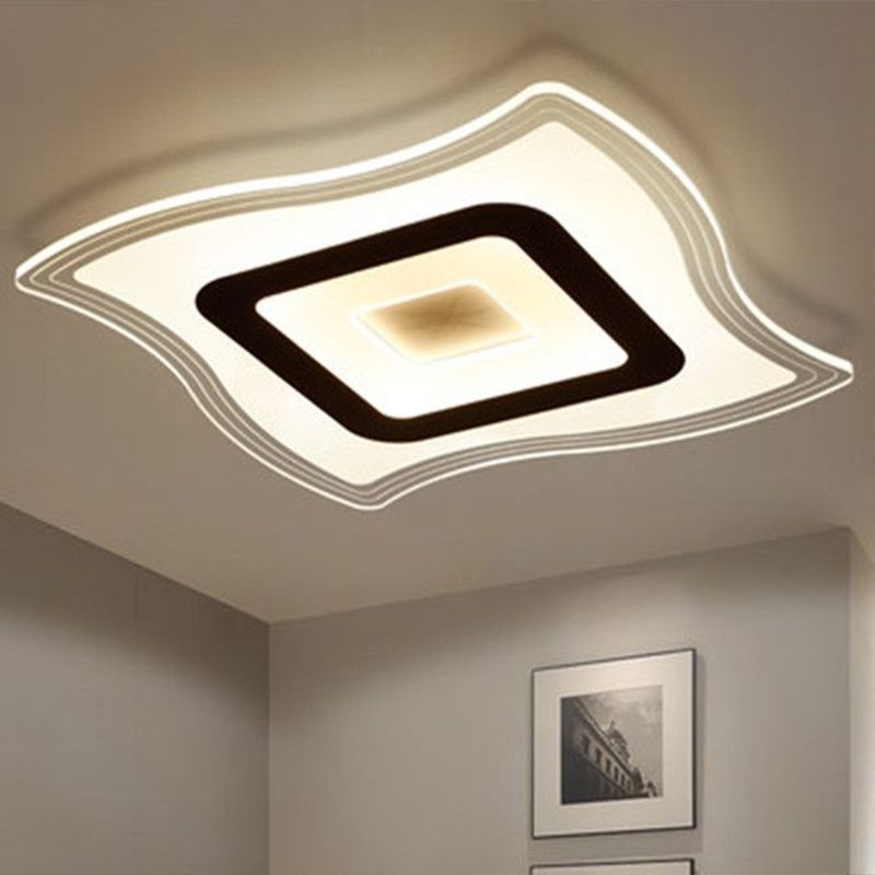 Effacer le voyant d'Ultramince Mount Light Simplicité Acrylique Flush Mount Ceiling Light