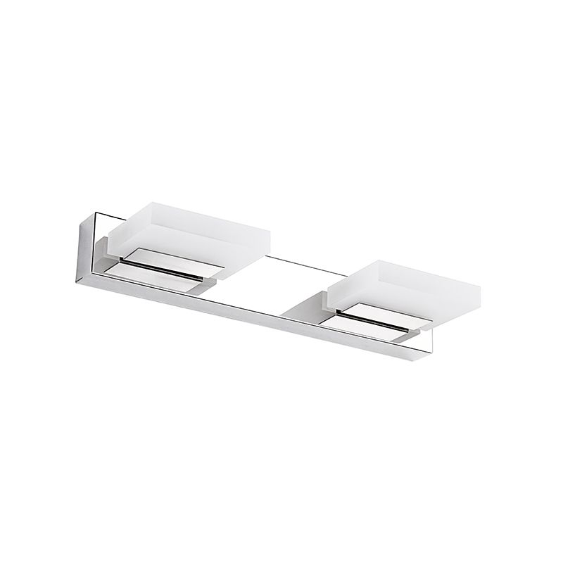 2 / 3 / 4 / 5 - Light LED Bathroom Vanity Lighting Chrome Metal and Acrylic Bath Sconce