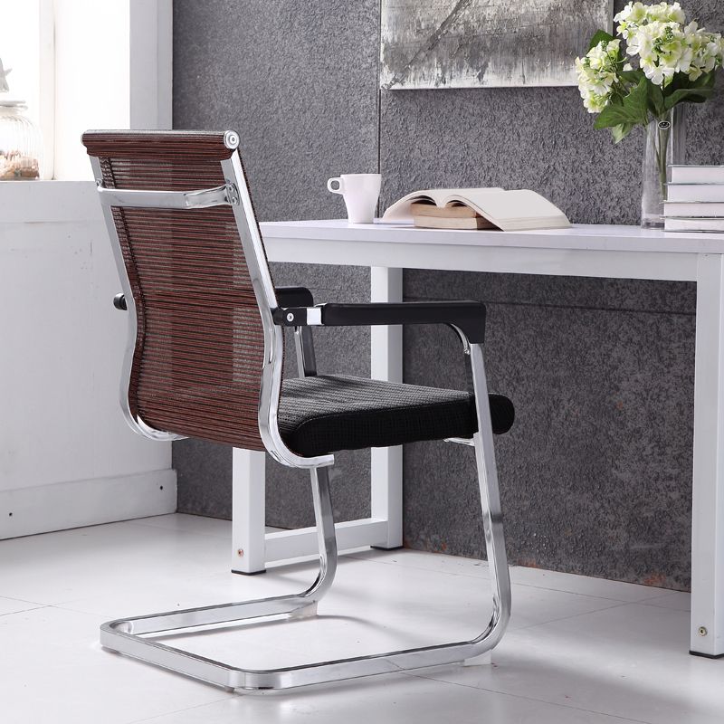 Modern Fixed Arms Office Chair Breathable AirGrid Desk Chair