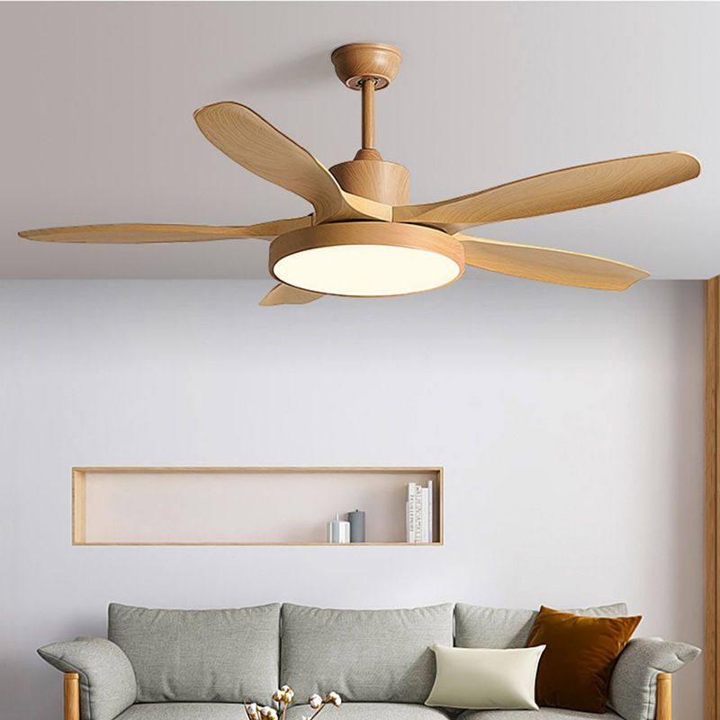 Modern Beige/Grey/White Ceiling Fan Lamp Unique LED Ceiling Fan Light for Dining Room