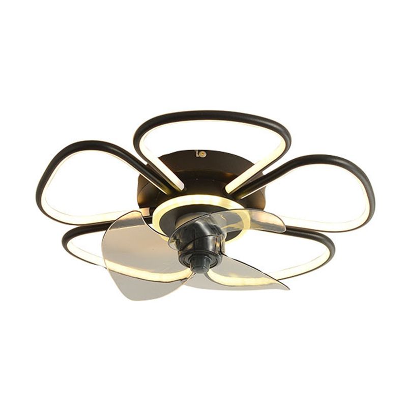 3-Blade Children Ceiling Fan Polish Finish LED Fan with Light for Home