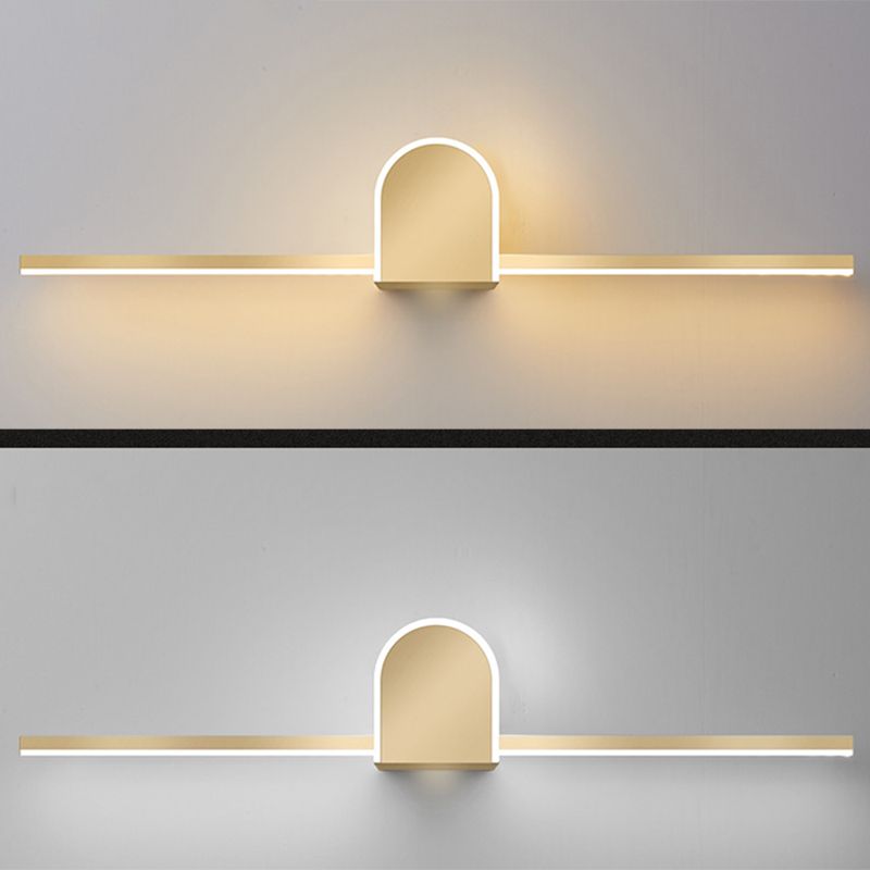 Modern Minimalist Style Linear Vanity Sconce Lights Metal Bar Light for Toilet