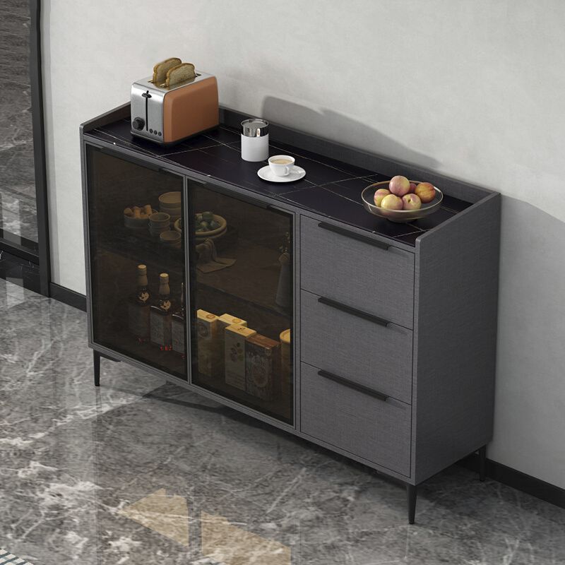 Modern Style Sideboard Sintered Stone Sideboard with Drawers for Living Room