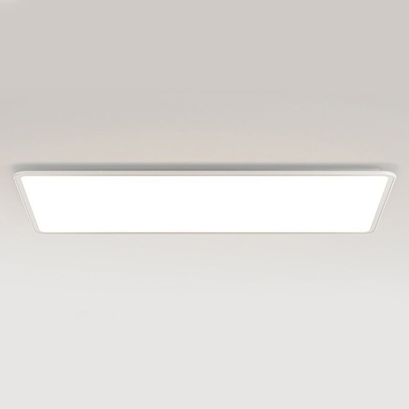 Metal Rectangle Flush Mount Light Fixture Modern 1 Light Flush Mount