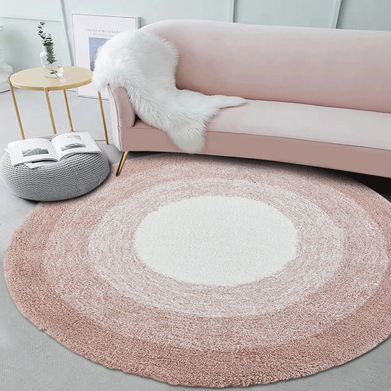 Nordic Decoration Rug Multi Color Solid Color Rug Cotton Blend Anti-Slip Pet Friendly Stain-Resistant Area Carpet