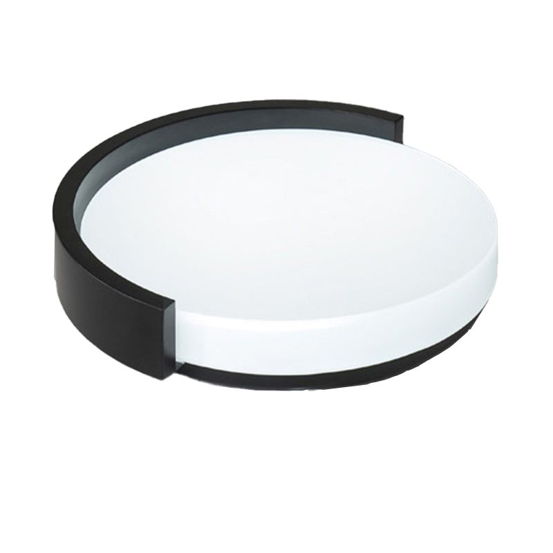 Contemporary Single White/Black Flush Mount Lighting LED Ceiling Light with Acrylic