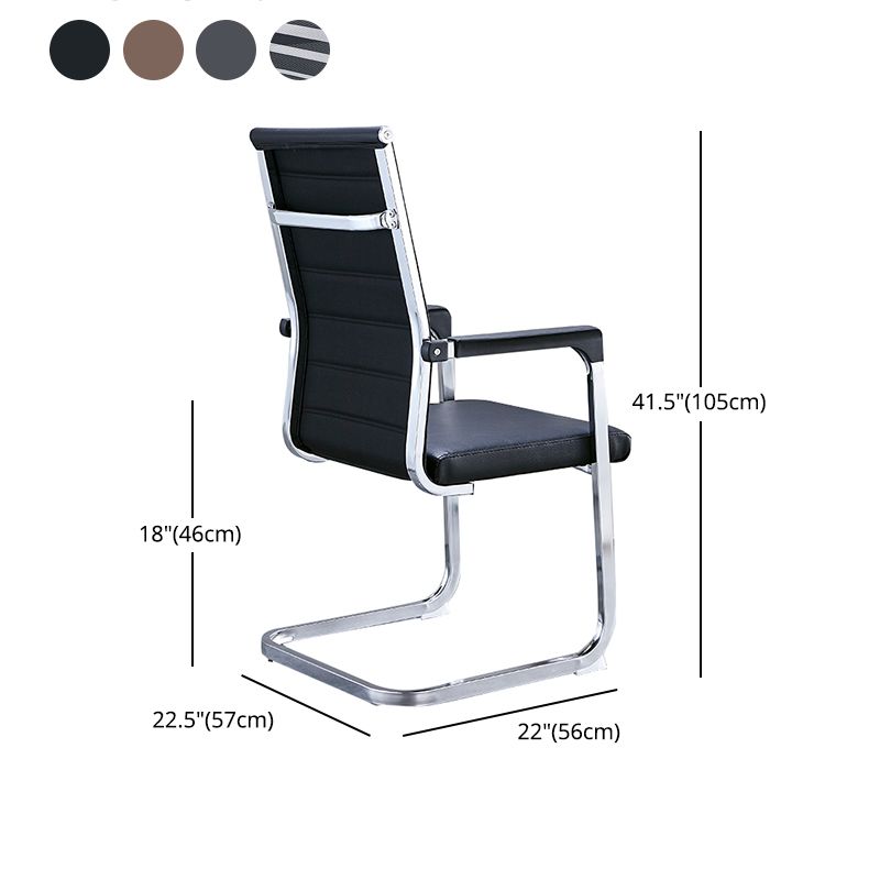 Modern Style Task Chair Ergonomic Office Chair with Fixed Arms