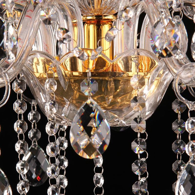 K9 Crystal Victorian Drop Lamp Candelabra Chandelier Lighting Fixtures for Bedroom