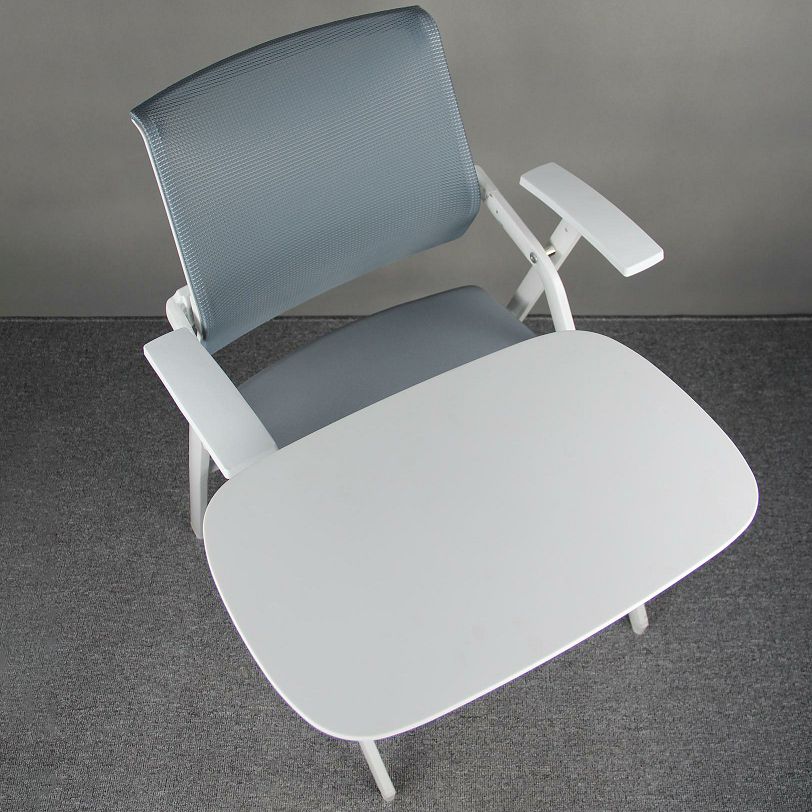 Mesh Mid Back Conference Chair No Wheels Fixed Arms Office Chair