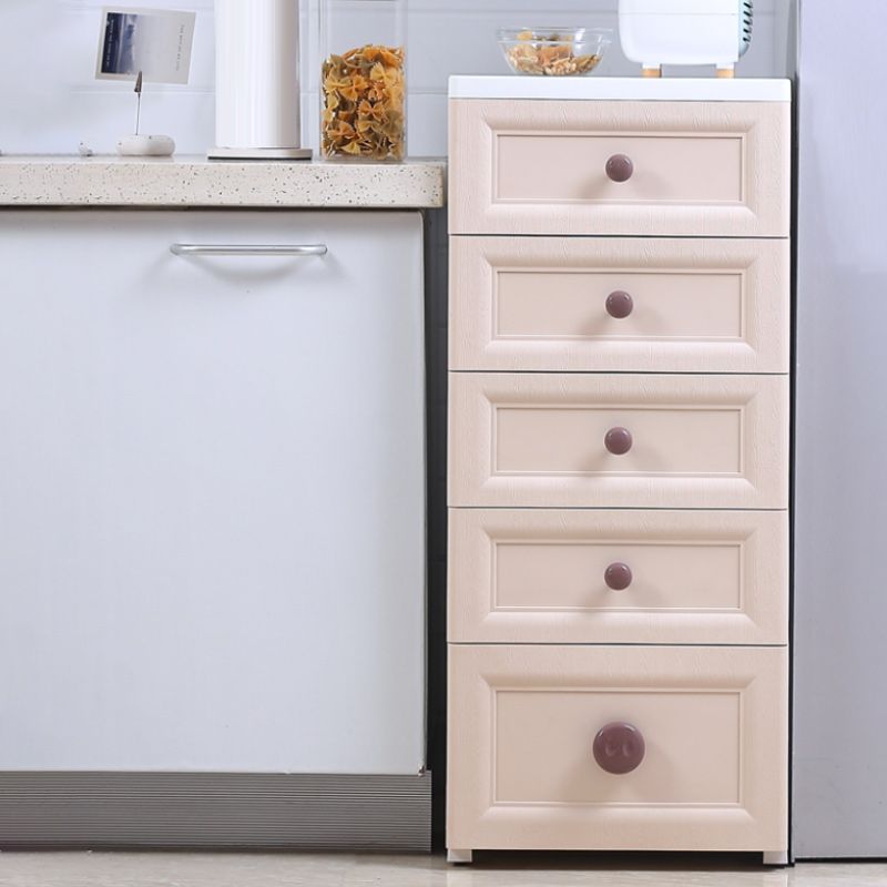 Contemporary Vertical Baby Dresser Plastic Kids Furniture for Bedroom