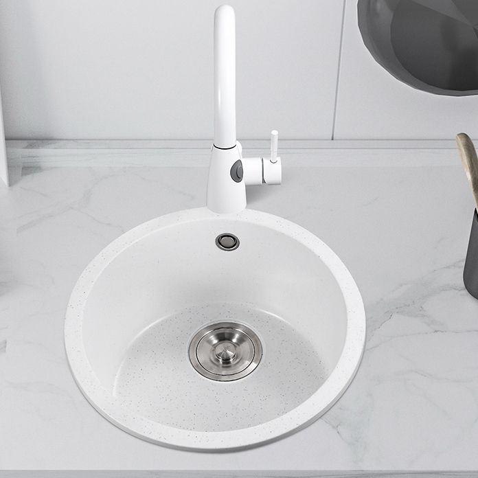 Single Bowl Kitchen Sink Modern Quartz Kitchen Sink with Round Shape