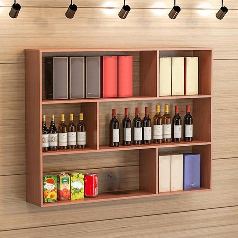 Modern Wall Mounted Bottle Wine Rack Manufactured Wood Wine Bottle Holder