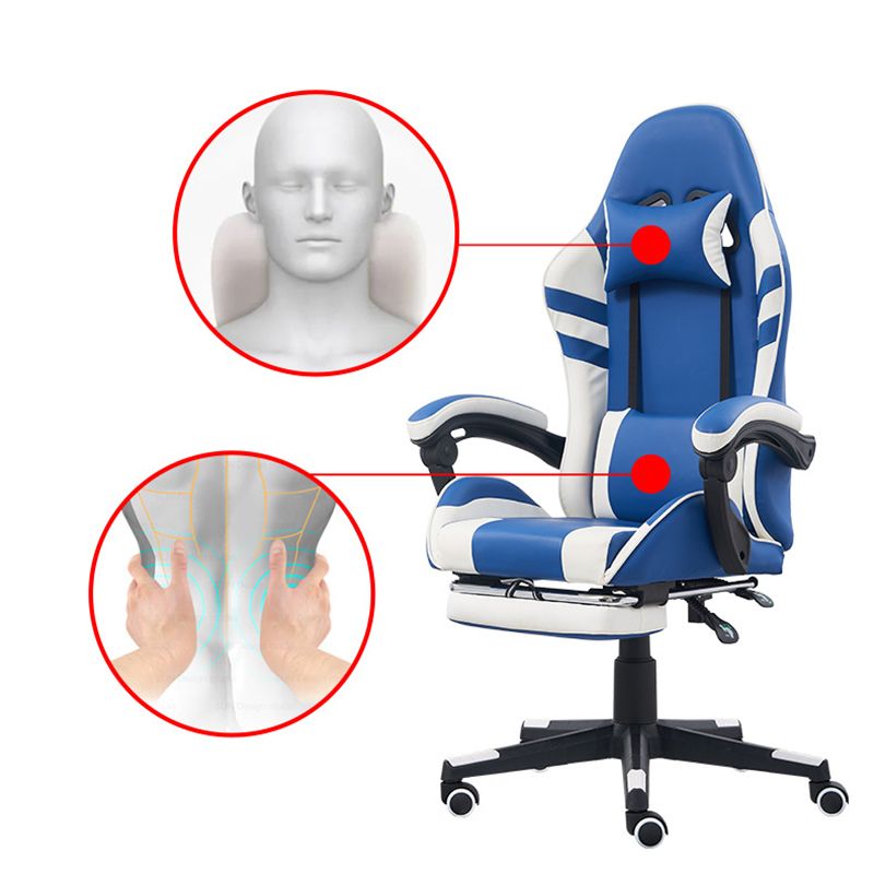 Modern Slide Office Chair Adjustable Seat Height Pillow Included Desk Chair with Wheels