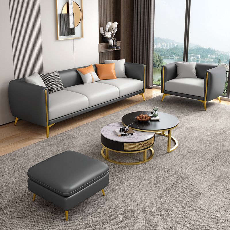 Contemporary Tight Back 4-seater Sofa with Hair Pin Legs for Apartment